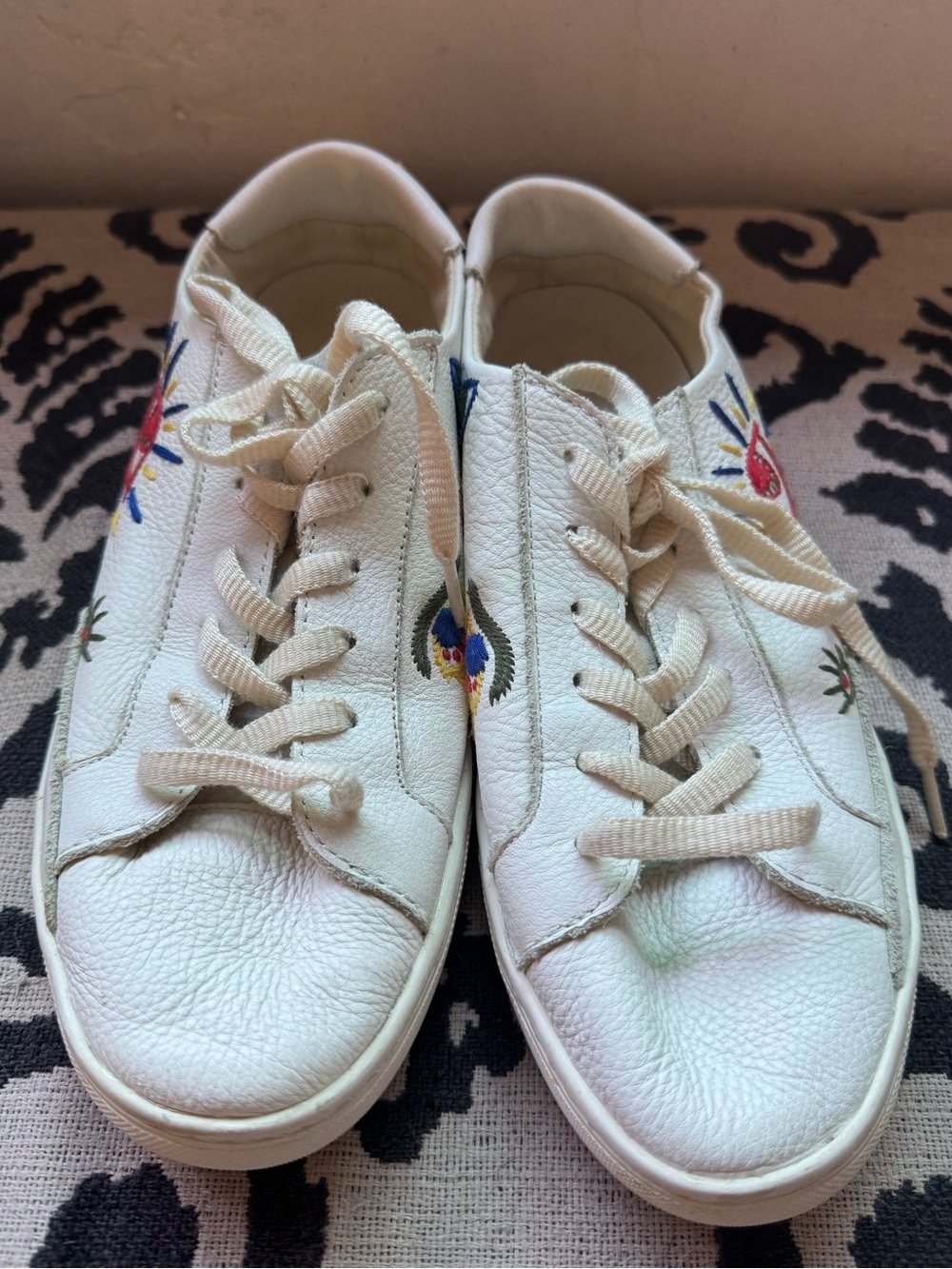 Soludos Ibiza Classic Embroidered Leather Sneaker Third Eye Women’s